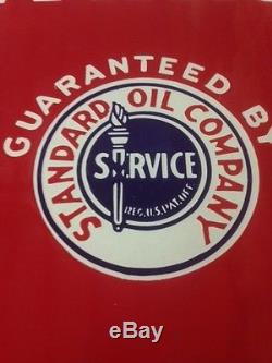 Vintage 1930's Standard Oil Atlas Porcelain Sign