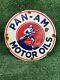 Vintage 1931 Pan-am Porcelain Sign Military War Panama 12 Gas Motor Oil Service