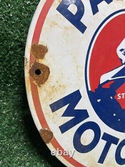 Vintage 1931 Pan-am Porcelain Sign Military War Panama 12 Gas Motor Oil Service