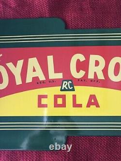 Vintage 1931 Royal Crown Cola Flanged 2 Sided 141/4 X 81/2 Inch Porcelain Sign