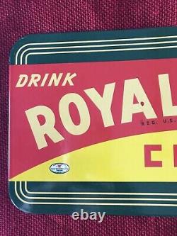 Vintage 1931 Royal Crown Cola Flanged 2 Sided 141/4 X 81/2 Inch Porcelain Sign