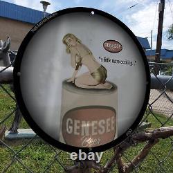 Vintage 1933 Genesee Beer North American Breweries Porcelain Gas & Oil Sign
