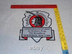 Vintage 1933 Indian Motorcycles Arrowhead 9 Porcelain Metal Gasoline & Oil Sign