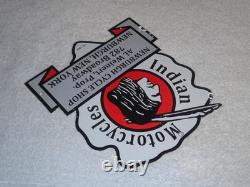 Vintage 1933 Indian Motorcycles Arrowhead 9 Porcelain Metal Gasoline & Oil Sign