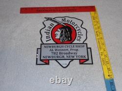 Vintage 1933 Indian Motorcycles Arrowhead 9 Porcelain Metal Gasoline & Oil Sign