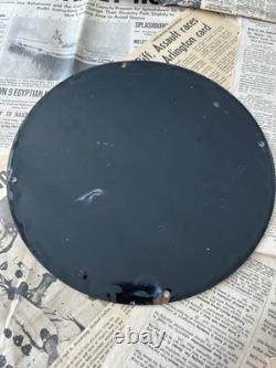 Vintage 1938 Western Metallic Ammunition 12 Inch Porcelain Enamel Sign