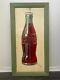 Vintage 1940's Coca Cola Bottle Sign Soda Pop Gas Oil Sign 19 X 37