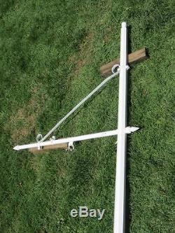 Vintage 1940's GAS STATION POLE for porcelain SIGN Octagon shape REFINISHED Oil