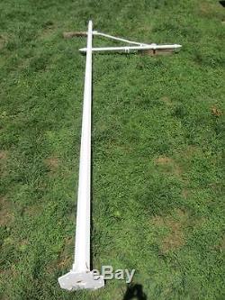 Vintage 1940's GAS STATION POLE for porcelain SIGN Octagon shape REFINISHED Oil