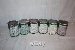 Vintage 1940's Quaker State Motor Oil Gas Station Display With6 Metal Cans Sign