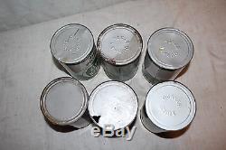 Vintage 1940's Quaker State Motor Oil Gas Station Display With6 Metal Cans Sign