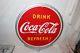 Vintage 1941 Coca Cola Soda Pop 2 Side 32 Lollipop Porcelain Metal Sign Withframe