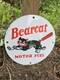 Vintage 1947 Bearcat Motor Fuel Porcelain Sign, Gas Station, Pump Sign 12