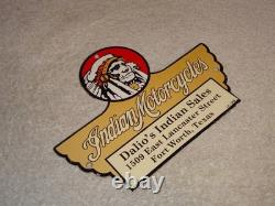 Vintage 1948 Indian Motorcycles Sales+ Service Porcelain Metal Gasoline Oil Sign