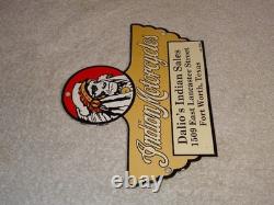Vintage 1948 Indian Motorcycles Sales+ Service Porcelain Metal Gasoline Oil Sign
