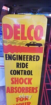 Vintage 1949 Delco Shocks Folding Advertising Counter Display Rack Sign, Original
