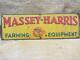 Vintage 1950's Embossed Massey Harris Tractor Sign Antique Farm Equipment 9884