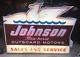 Vintage 1950s Johnson Seahorse Outboard Lighted Dealer Sign Advertisement Nice