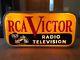 Vintage 1950s Rca Victor Radio Television Double Sided Light Up Sign Nipper Dog