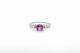Vintage 1950s Signed $5000 2ct Natural Pink Sapphire Diamond 14k White Gold Ring