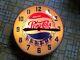 Vintage 1950s Swihart Lighted Pepsi Cola Advertising Wall Clock Working Sign