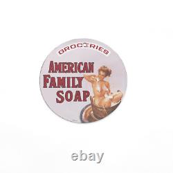 Vintage 1951 American Family Soap Porcelain Enamel Gas-oil Garage Man Cave Sign