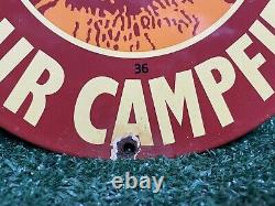 Vintage 1951 Smokey Bear Porcelain Sign Forest Service Dept Agriculture Park