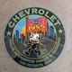 Vintage 1955 Chevrolet Cat Us Gasoline Oil Gas Pump Enamel Porcelain Sign