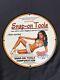 Vintage 1955 Snap On Tools Sign Corporation Porcelain Enamel Sign Pinup