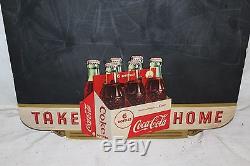 Vintage 1956 Coca Cola Restaurant Menu Board Soda Pop 29 Sign