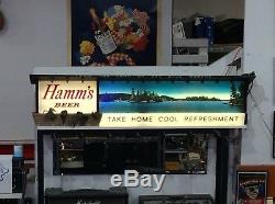 Vintage 1957 Hamm's Beer Lighted Sign 77 Land of Sky Blue Waters Illinois