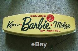 Vintage 1960's Barbie Store Display Sign Lighted Ken Midge