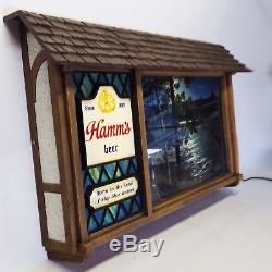 Vintage 1960's Hamm's Beer Lighted Motion Scrolling Sign Scene-O-Rama