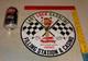 Vintage 1961 Lady Luck Woman Gasoline Station Casino 11 3/4 Porcelain Metal Sign