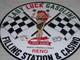 Vintage 1961 Lady Luck Woman Gasoline Station Casino 11 3/4 Porcelain Metal Sign