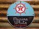 Vintage 1961 Texaco Porcelain Sign Old Marine White Boat Lake Marina Gas Station