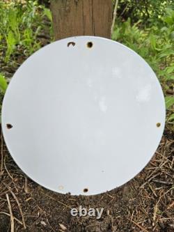 Vintage 1963 Dated Atlantic Gasoline Jetsons 12 Porcelain Sign Car Gas Oil