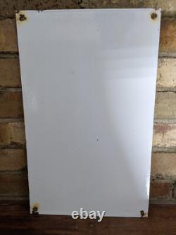 Vintage 1964 Wendy's White Rose Gasoline Porcelain Gas Sign Rte 66 16 X 10