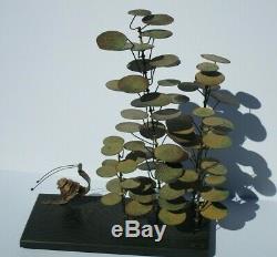 Vintage 1966 Curtis Jere Signed Metal Snails Tree Modernist Metal Sculpture 17