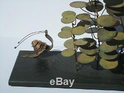 Vintage 1966 Curtis Jere Signed Metal Snails Tree Modernist Metal Sculpture 17