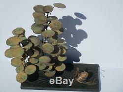 Vintage 1966 Curtis Jere Signed Metal Snails Tree Modernist Metal Sculpture 17