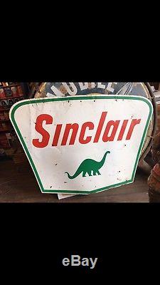 Vintage 1969 Sinclair Single Side Tin Litho Transitional Sign Made by ARCO