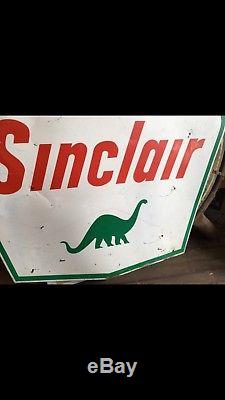 Vintage 1969 Sinclair Single Side Tin Litho Transitional Sign Made by ARCO