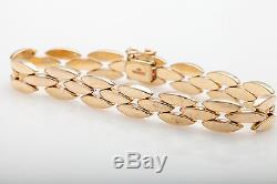 Vintage 1970s Tiffany & Co Signed 14k Yellow Gold FANCY LINK Bracelet 20g