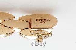 Vintage 1970s Tiffany & Co Signed 14k Yellow Gold FANCY LINK Bracelet 20g