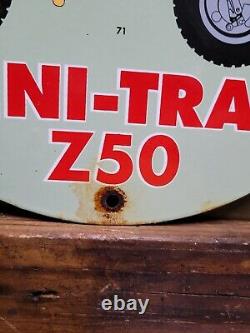 Vintage 1971 Honda Porcelain Sign Motorcycle Dirt Bike Mini Trail Z50 Scooter