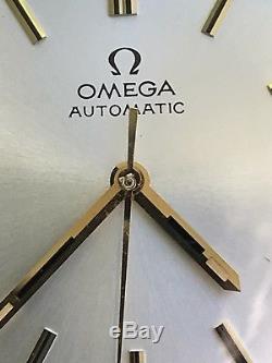Vintage 1974-5 Omega Automatic Champagne Dial Date Mens 20 Micron Gold Signed 6x