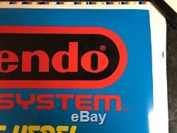 Vintage 1990 Nintendo Comic System Store Display Poster Sign With Mario Valiant
