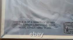 Vintage 1993 Campbells Soup Metal Signs Set Of 18 NIB Rare