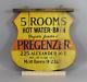 Vintage 20thc Painted Wood, Bronx New York City 2-sided Advertising Shield Sign